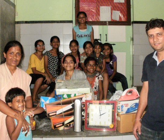 Donation of food & Toiletries for girl child at Bal Bhavan Society, Helpers of Mary, Andheri